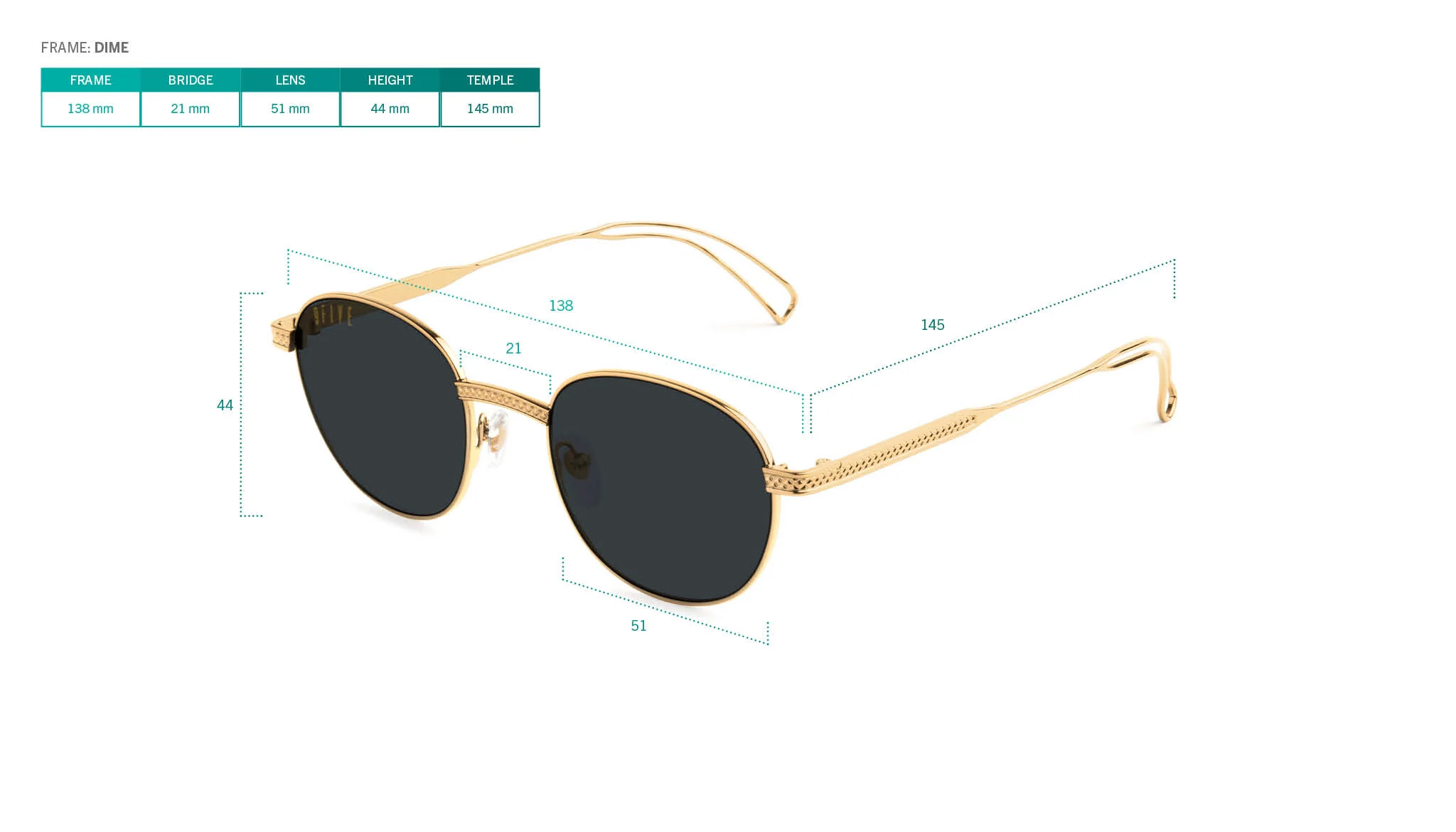 DIMEサングラスサイズ詳細