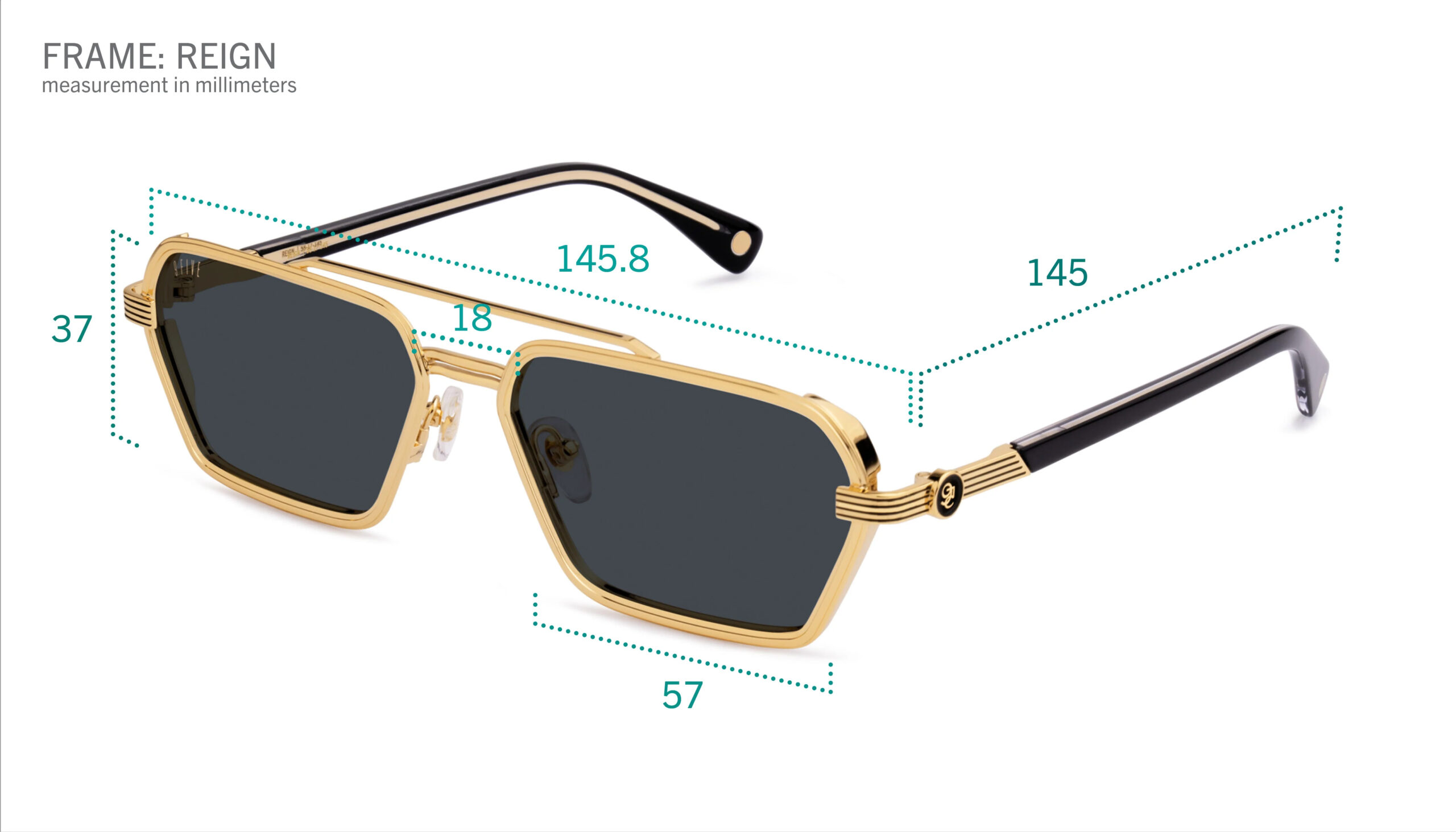 9FIVEサングラスサイズ詳細